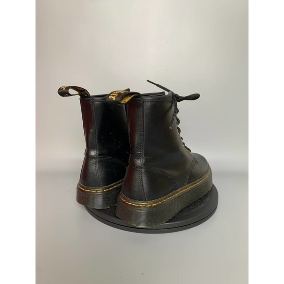 Womens Dr. Martens Zavala Leather Combat Boots Size 5 Black - Picture 4 of 6